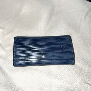 Louis Vuitton, Accessories, Electric Blue Epi Leather Lv Key Holder